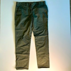 J Crew Khaki pant, straight leg, cotton stretch twill size 8